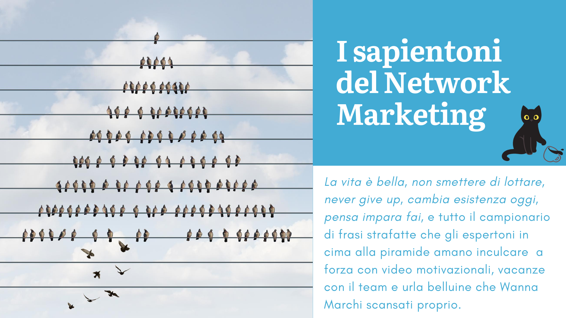 I Sapientoni Del Network Marketing Lavora Con Noia